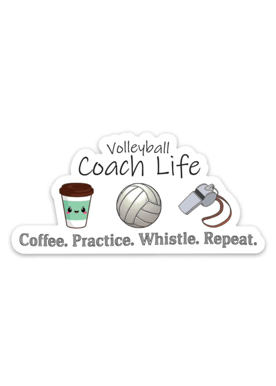 Volleyball Coach Sticker